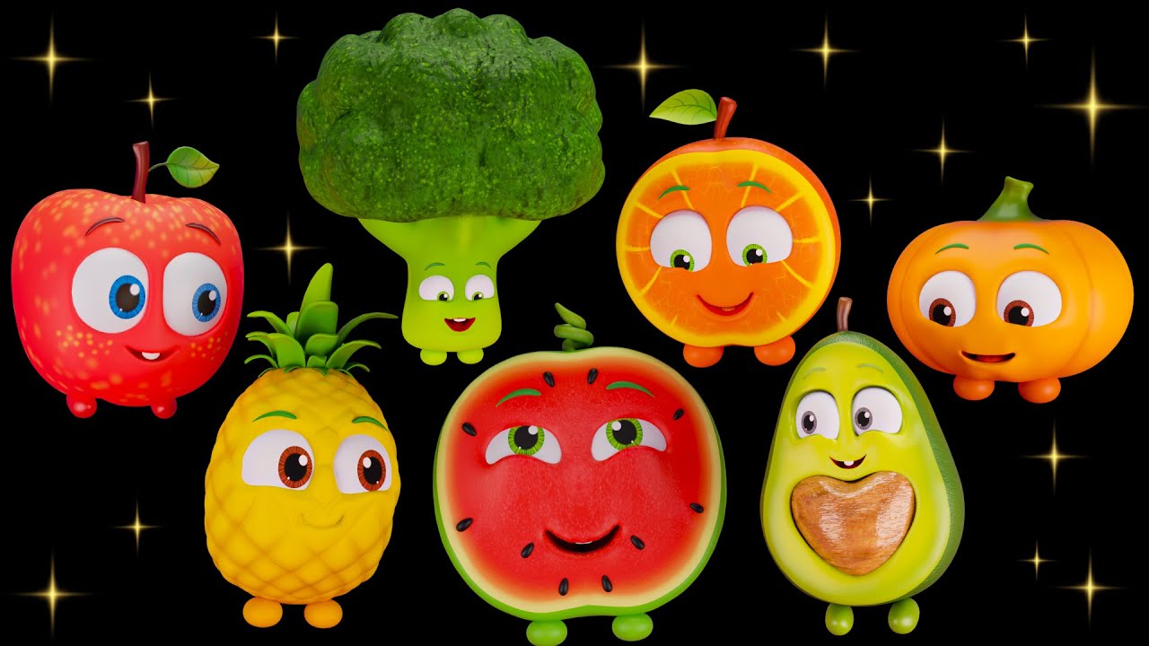 Tickle Tickle Funky Fruits | Baby Sensory and High Contrast Videos | Fun Dance Party!