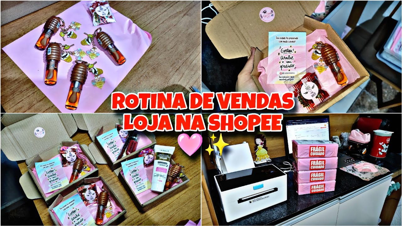 ROTINA DE UMA VENDEDORA NA SHOPEE / MOSTREI MEU ESTOQUE DE PRODUTOS/ VENDAS 🩷✨