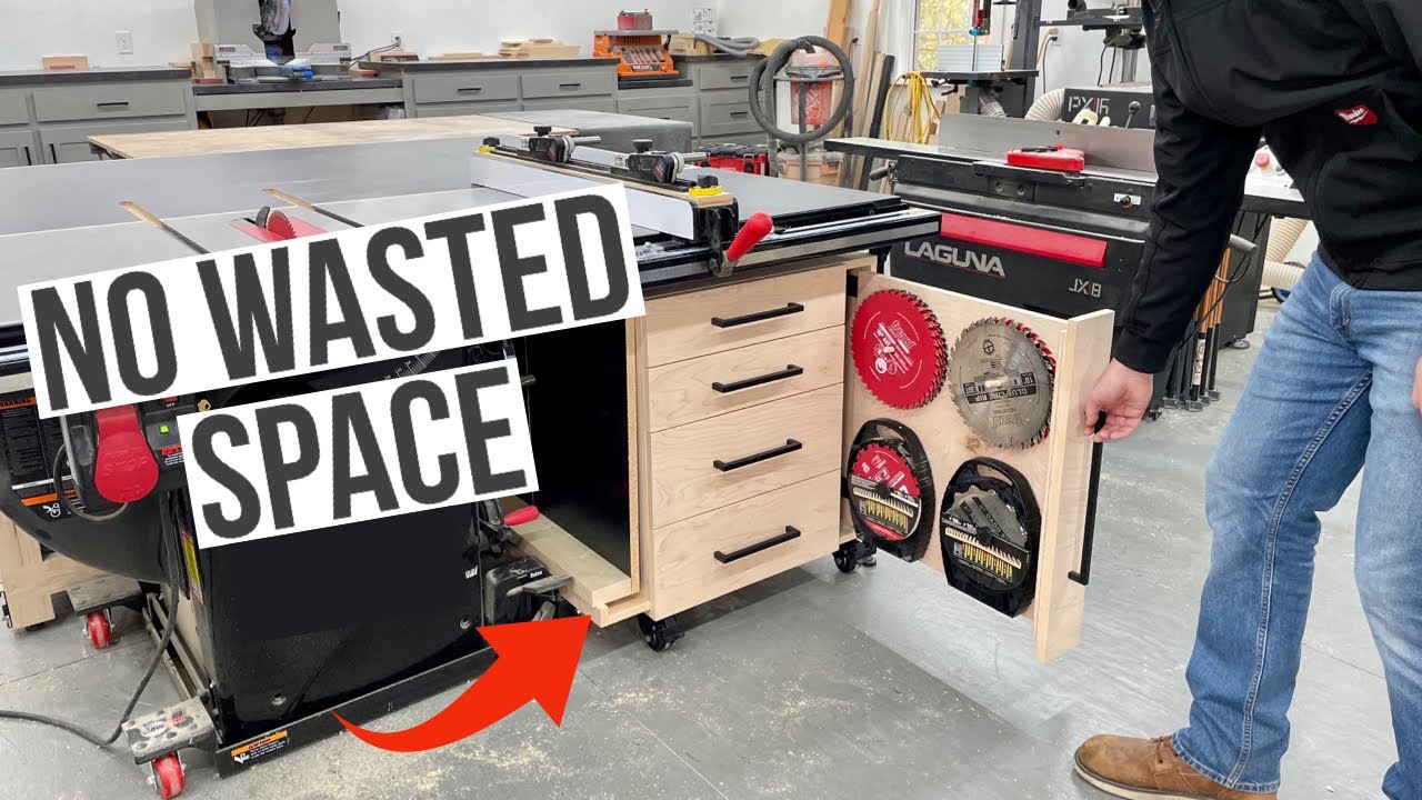 Don’t Waste Shop Space | Under Table Saw Cabinet Build