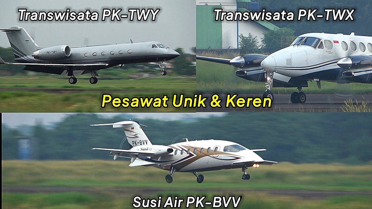 Pesawat Jarang Dilihat .. Sering Di Bandara Pondok Cabe. Tanswisata PK-TWY & PK-TWX, Susi Air PK-BVV