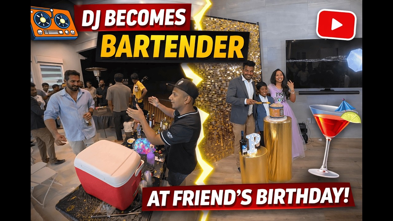 🎥v20 I DJ 🎧 + Bartender 🍸 + Vlogger 📹 — 40th Bday Chaos I Tried Doing EVERYTHING at This Party 😱 I