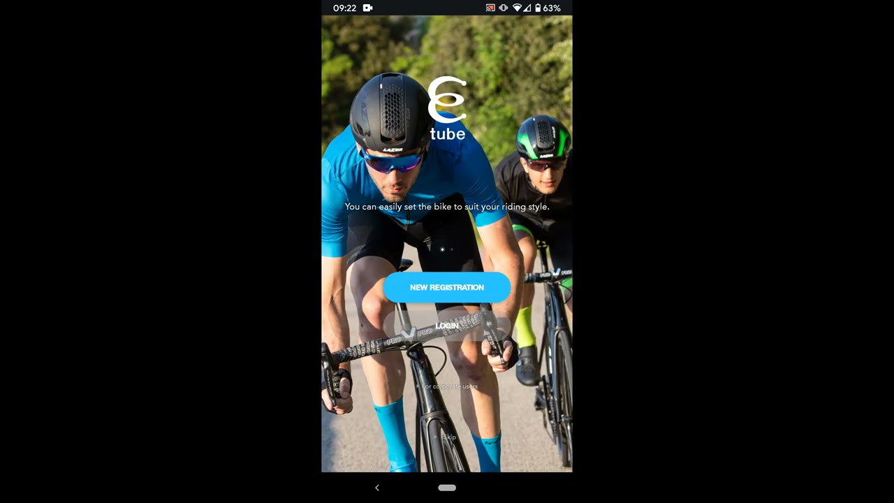 Register a Shimano ID using the Di2 E-Tube Project mobile app 4.0.0