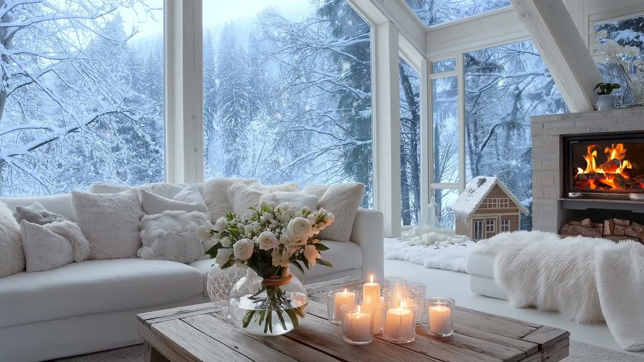 (No Ads) Peaceful Piano Music | Snowy Silence at Night