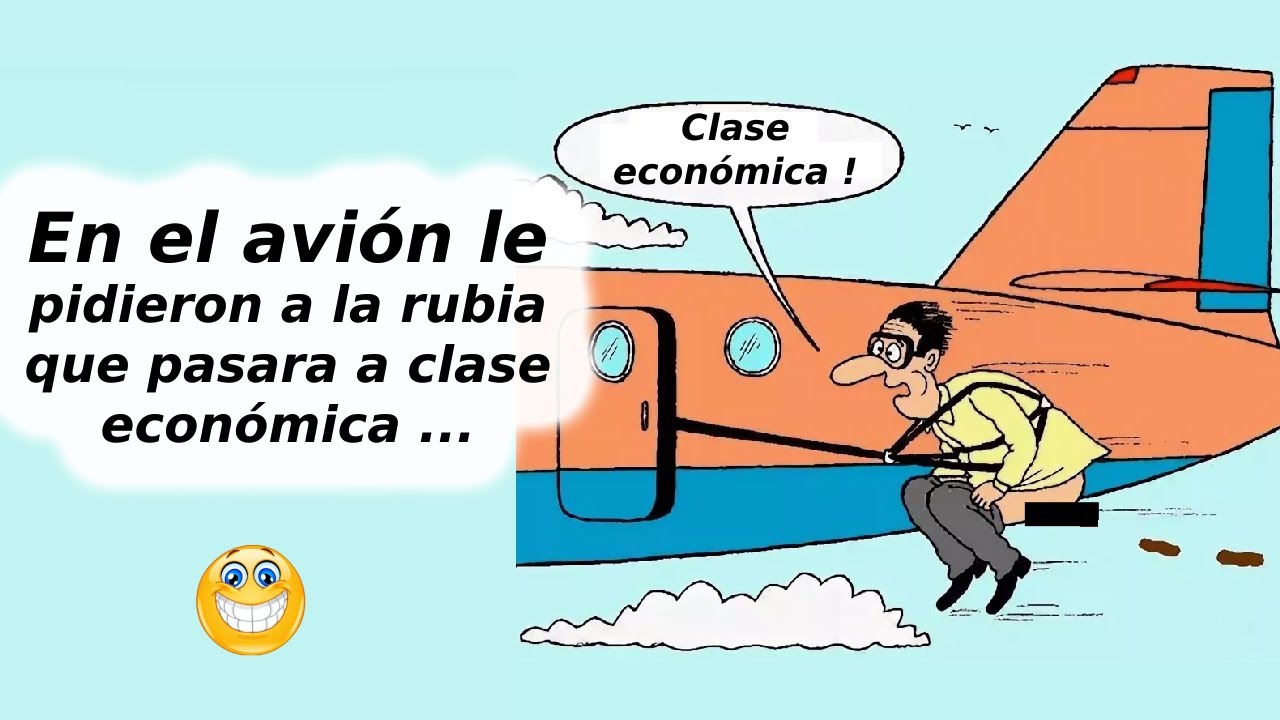 Rubia en el avión ... Los Mejores Chistes Del Día. Si Te Ries Pierdes.