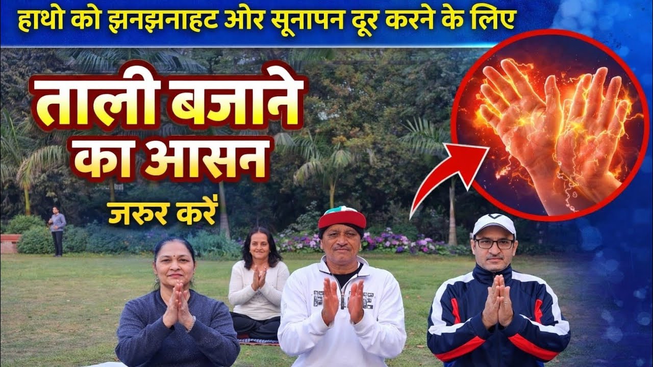 हाथों को झनझनाहट और सुना पन दूर करने के लिए ताली बजाने का आसन🧘‍♀️👏 #video #viral #clapping #trend 👍