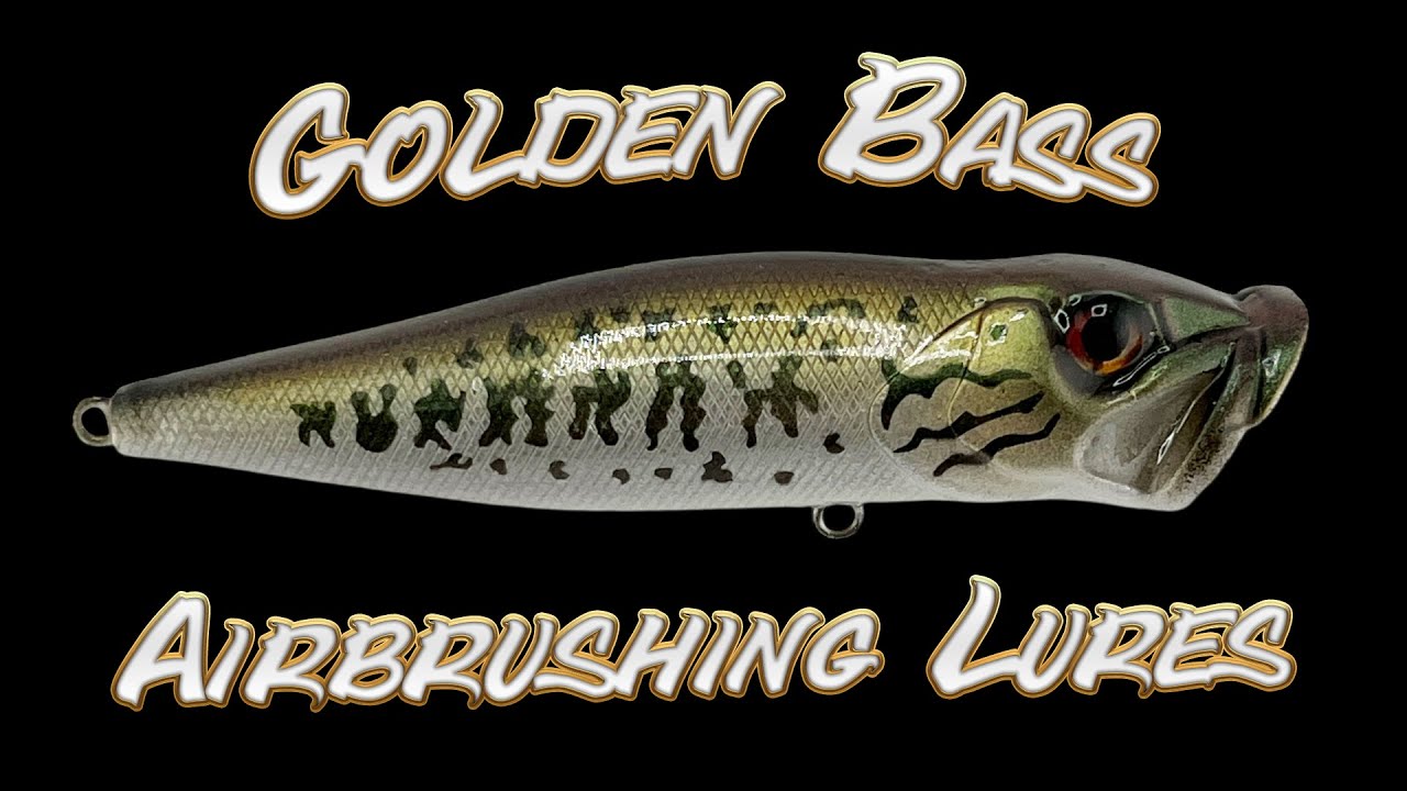Airbrushing a Golden Bass Topwater Popper | Custom Fishing Lure Painting Tutorial