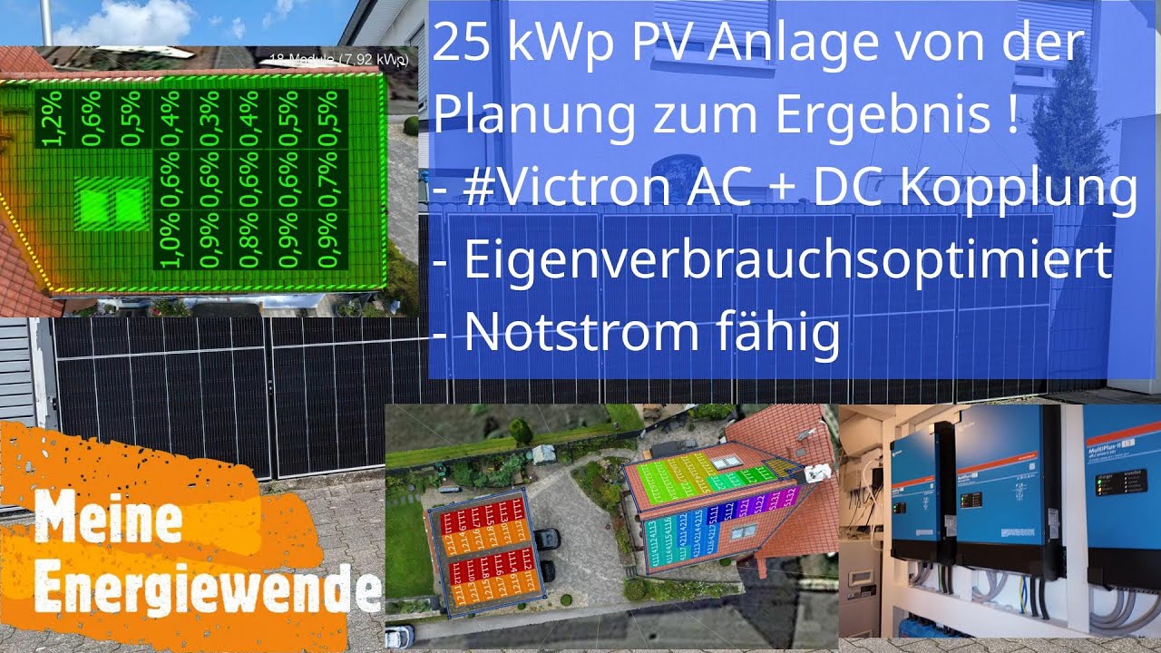 #PV Anlage: von der Planung bis zum Ergebnis ! Eigenverbrauchsoptimiert + #Victron #Notstrom