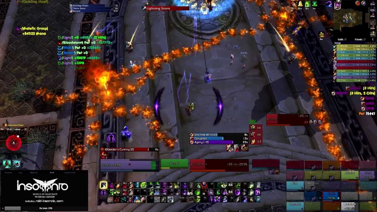 Iron Qon 25H vs Insomnio - Affliction Warlock POV