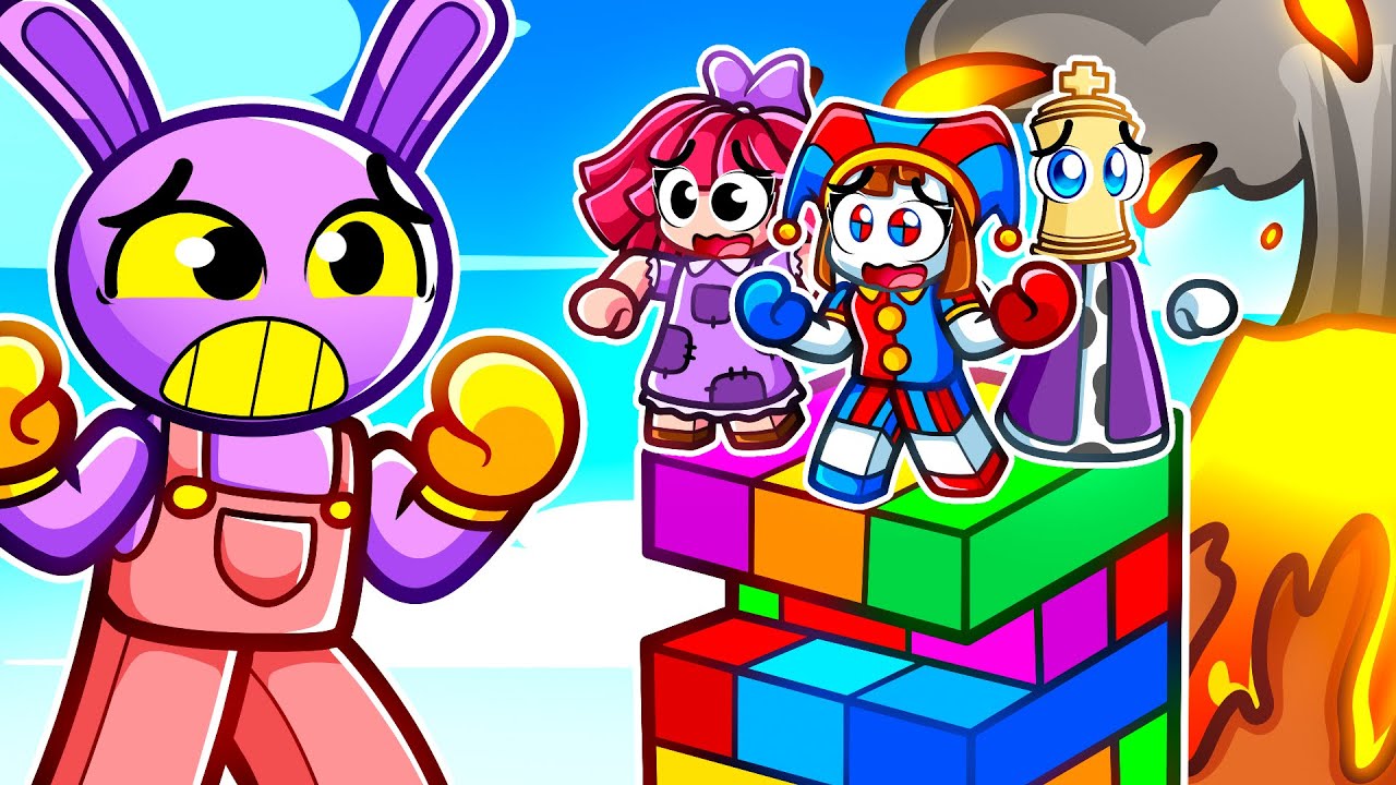 Jax CAIU no JENGA do Roblox! | Circo Digital