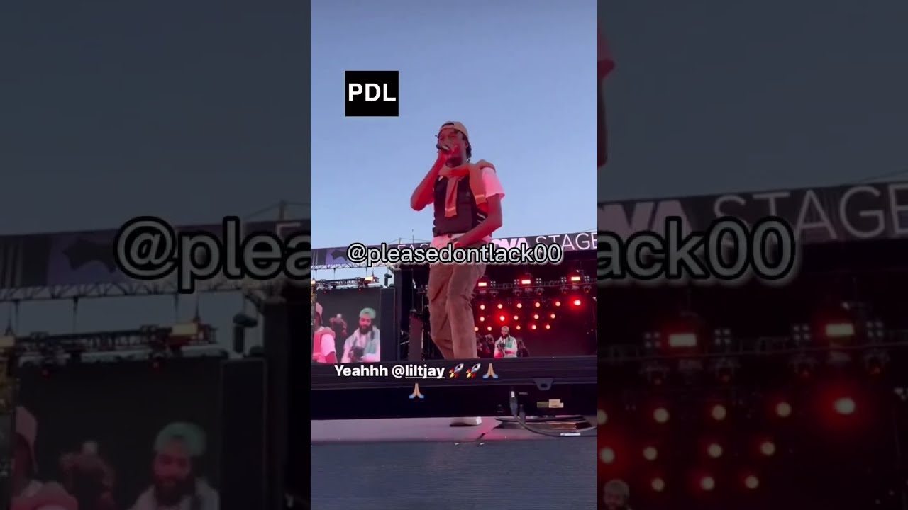 Lil TJay at Rolling Loud with a Bulletproof Vest