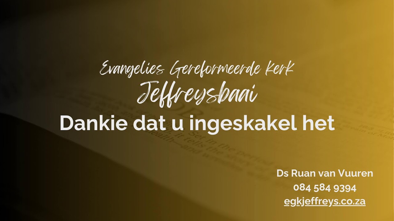 Ds Ruan van Vuuren - Om die voetspore van genade te volg