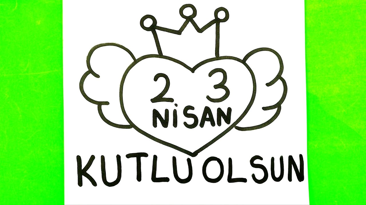 23 Nisan Resmi Kolay - 23 Nisan Resmi Çizimi - 23 Nisan İle İlgili Çizimler - 23 Nisan Resim Çizim