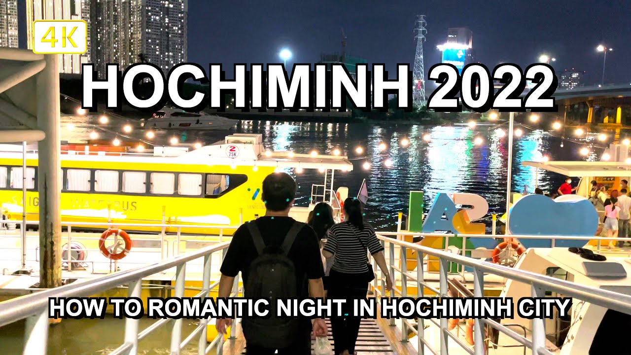 Saigon Water Bus - Best tour seeing night View in Ho Chi Minh CIty | travel Vietnam 【🇻🇳4K】
