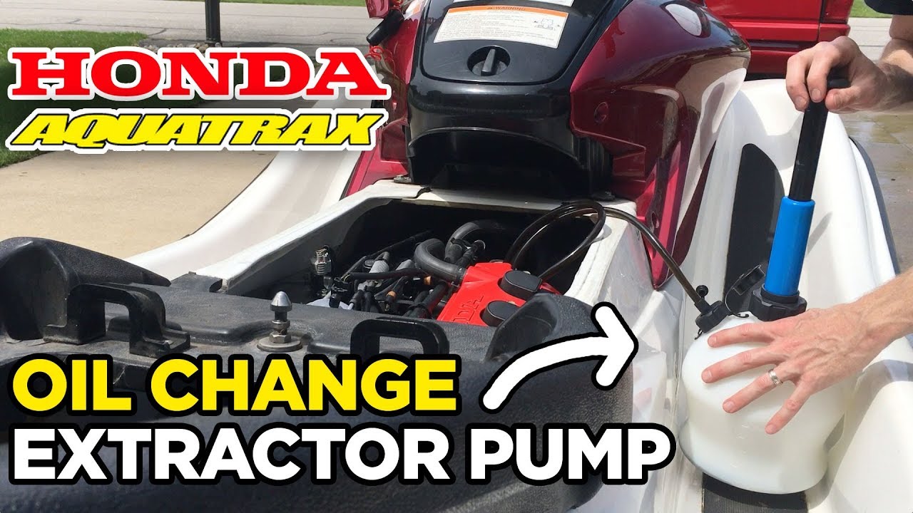 Honda Aquatrax Oil Change using an Extractor Pump F12, F12x, R12, R12x