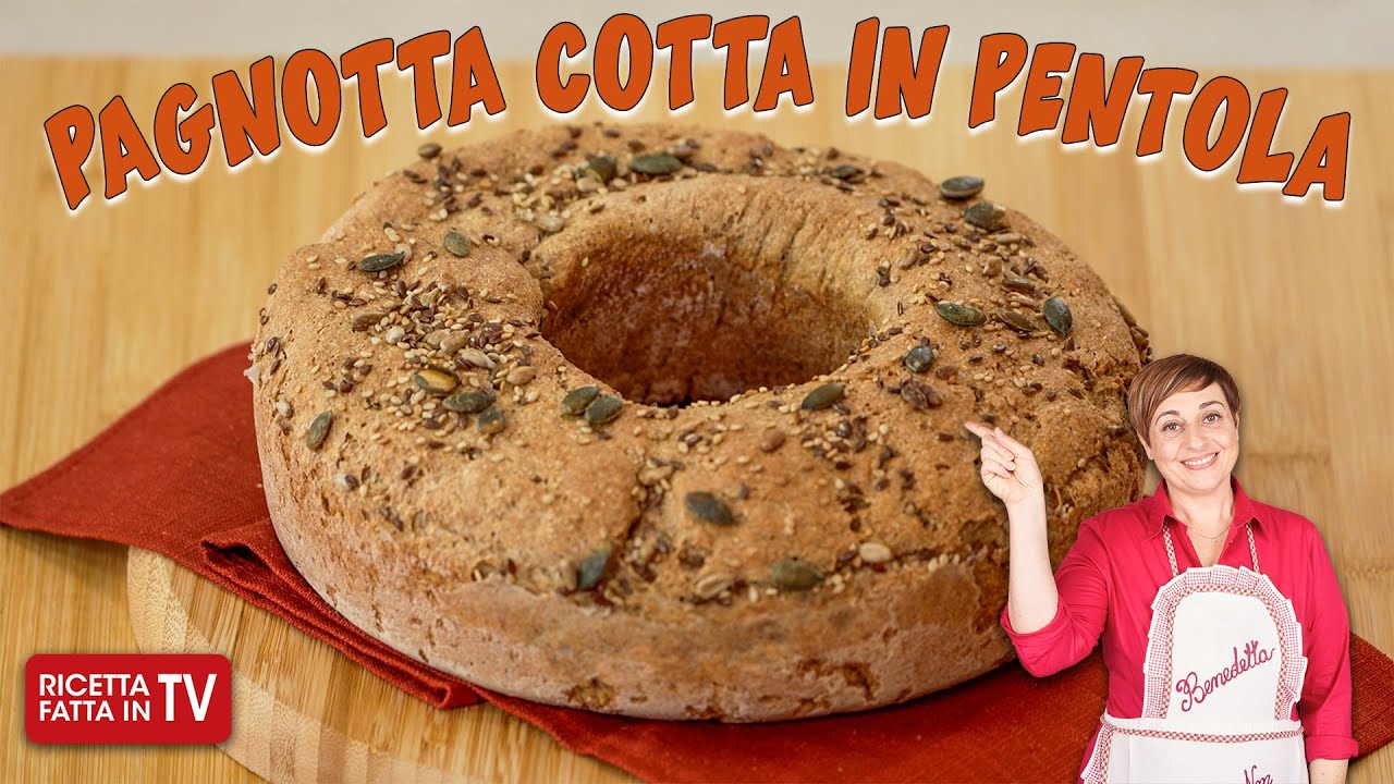 PAGNOTTA CON SEMI MISTI COTTA IN PENTOLA  di Benedetta Rossi - Ricetta TV Fatto in Casa per Voi