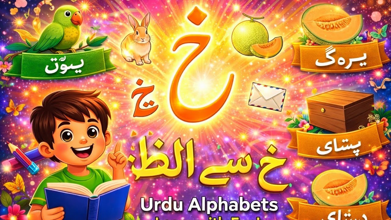 Urdu Aphabets Khe(خ )se Alfaz(words starting with Khe) Alif Bay Pay  | اُردو حروفِ تہجی