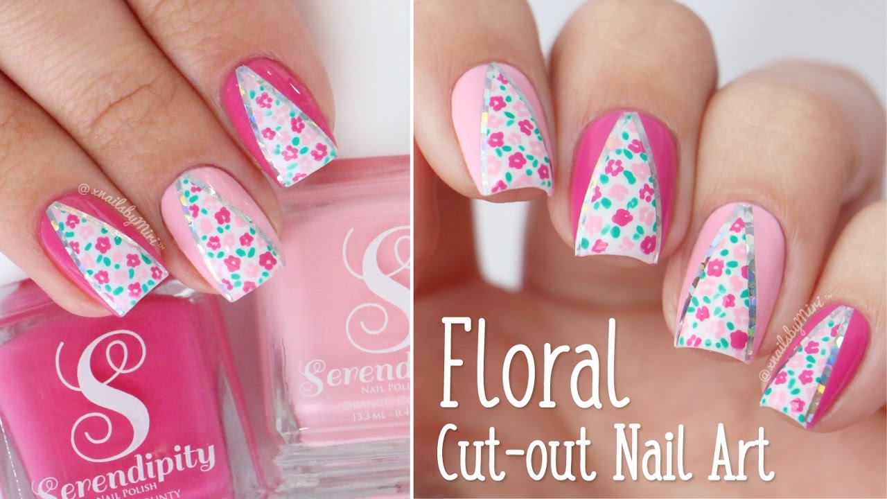 Floral Print Nail Art || using 