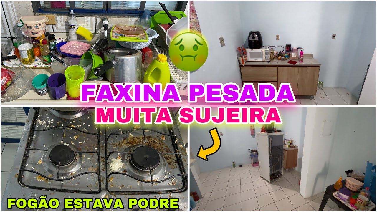 MUITA SUJEIRA🤮FAXINA PESADA NA COZINHA