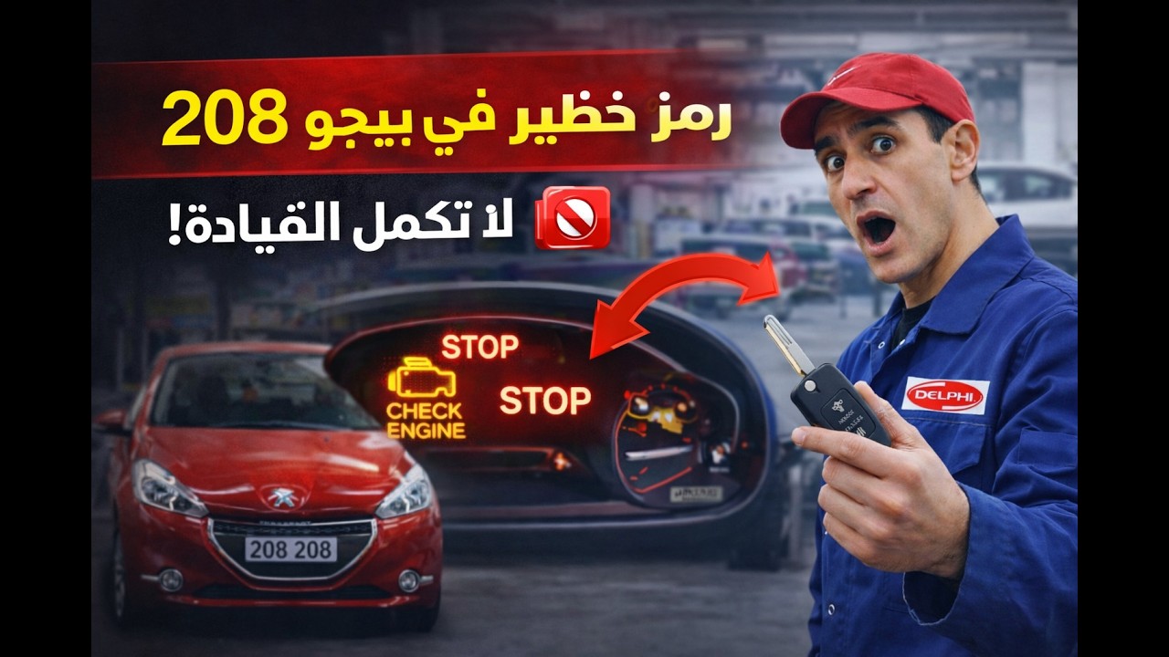 5️⃣ رمز خطأ خطير في بيجو 208 | لا تكمل القيادة! ⛔