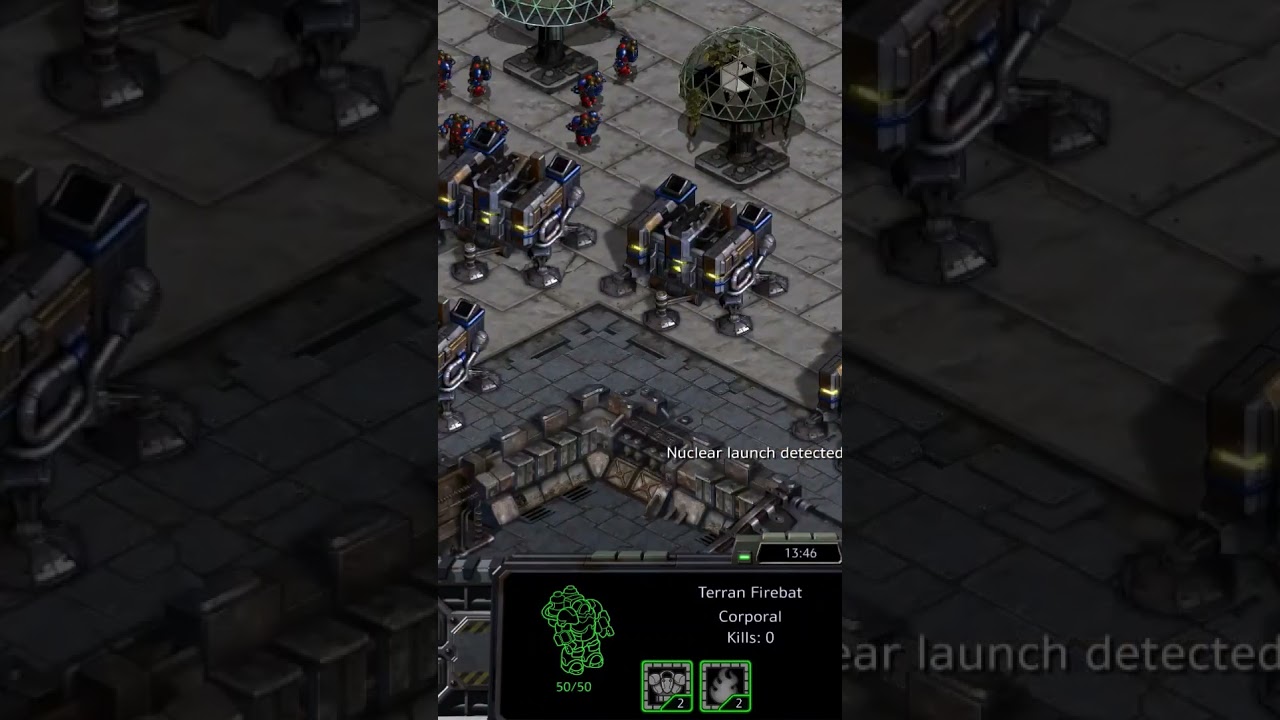 Starcraft 1 ghost nukes mass firebats!