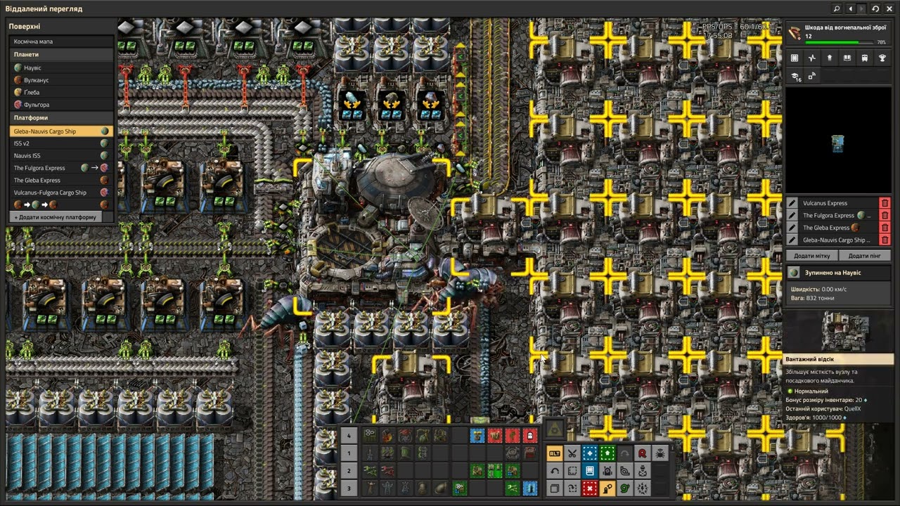 Space platform eaten by biters