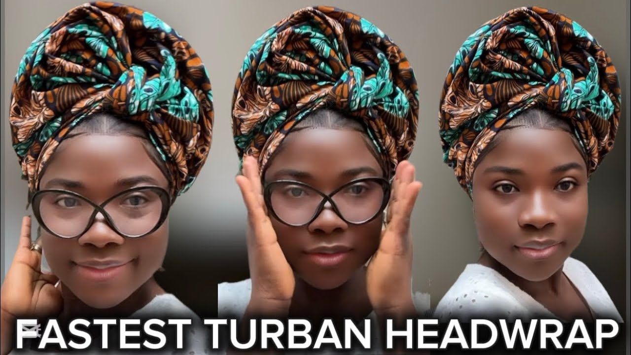 QUICK & EASY WAY TO TIE ANKARA TURBAN HEAD WRAP BY YOURSELF || Step by Step Tutorial 