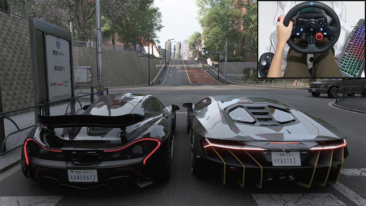 McLaren P1 & Lamborghini Centenario - Forza Horizon 6 | Logitech g29 gameplay