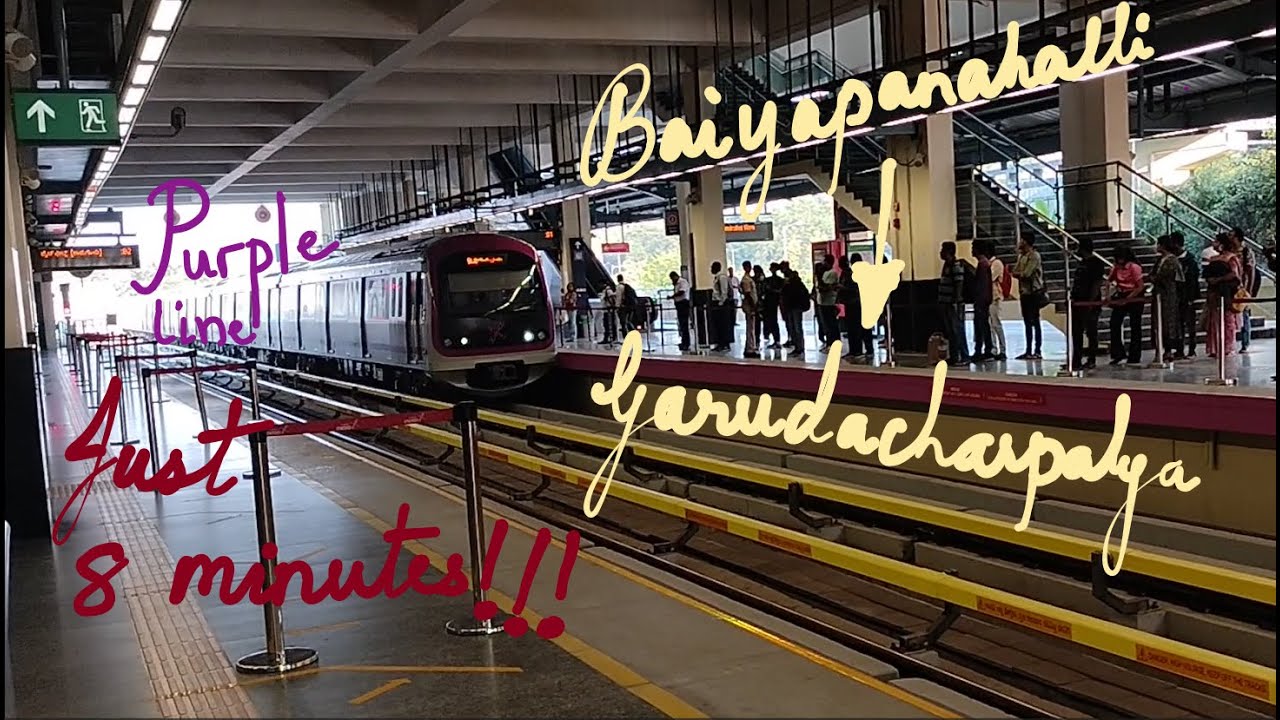 Purple Line NAMMA METRO Extension |Baiyappanahalli - KR Pura - Garudacharpalya| in just 8 minutes !!
