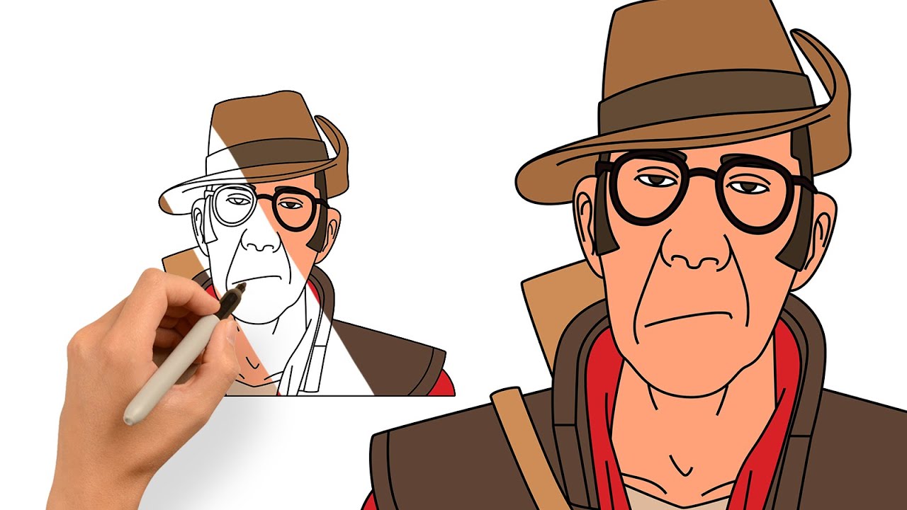 Drawing Sniper (TF2) | Team Fortress 2 Sharpie Art Tutorial