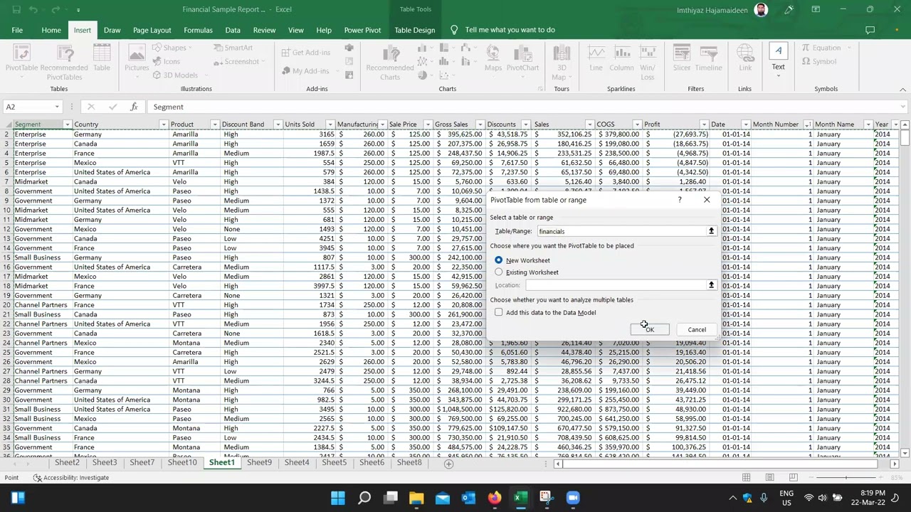 PIVOT TABLE FOR BEGINNERS PART 2