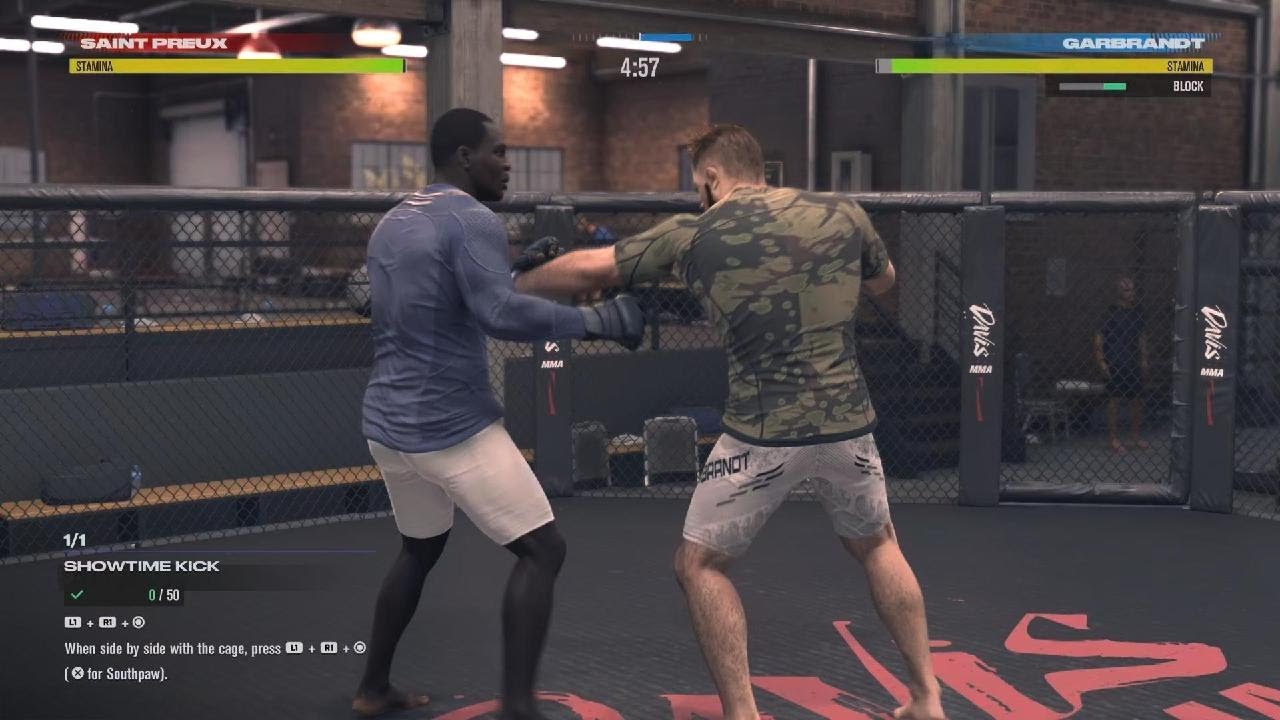EA SPORTS UFC 5 Showtime Kick move