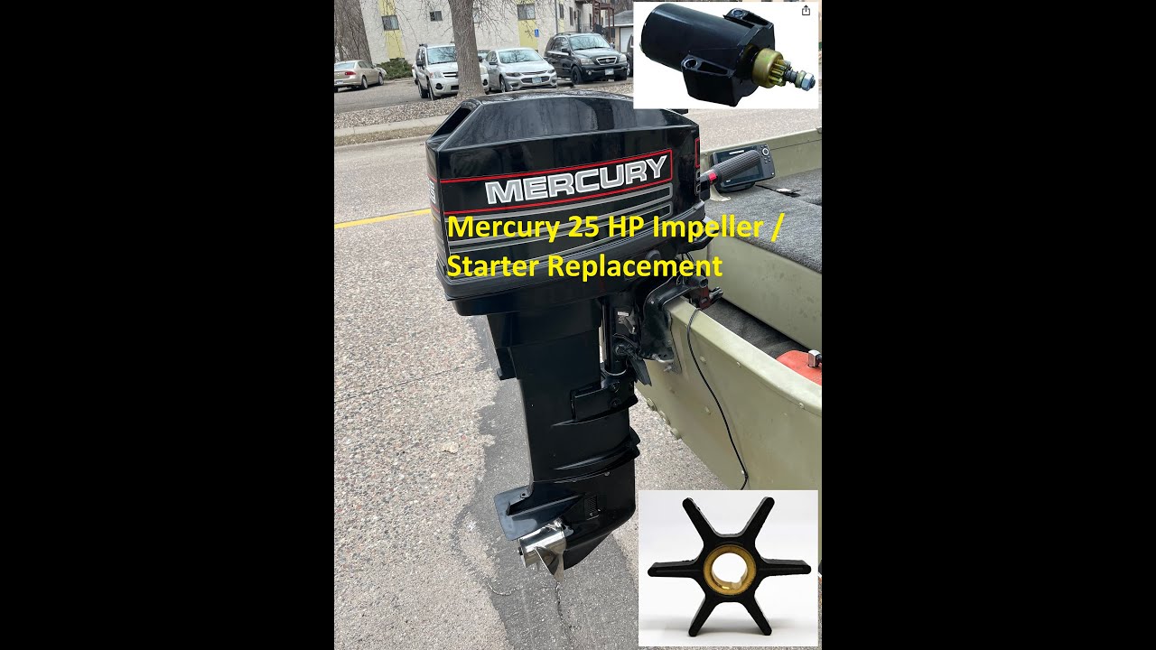 SUBSCRIBE : 1995 Mercury 25 HP OEM Impeller & Starter Replacement Kit #mercury #outboards #repair