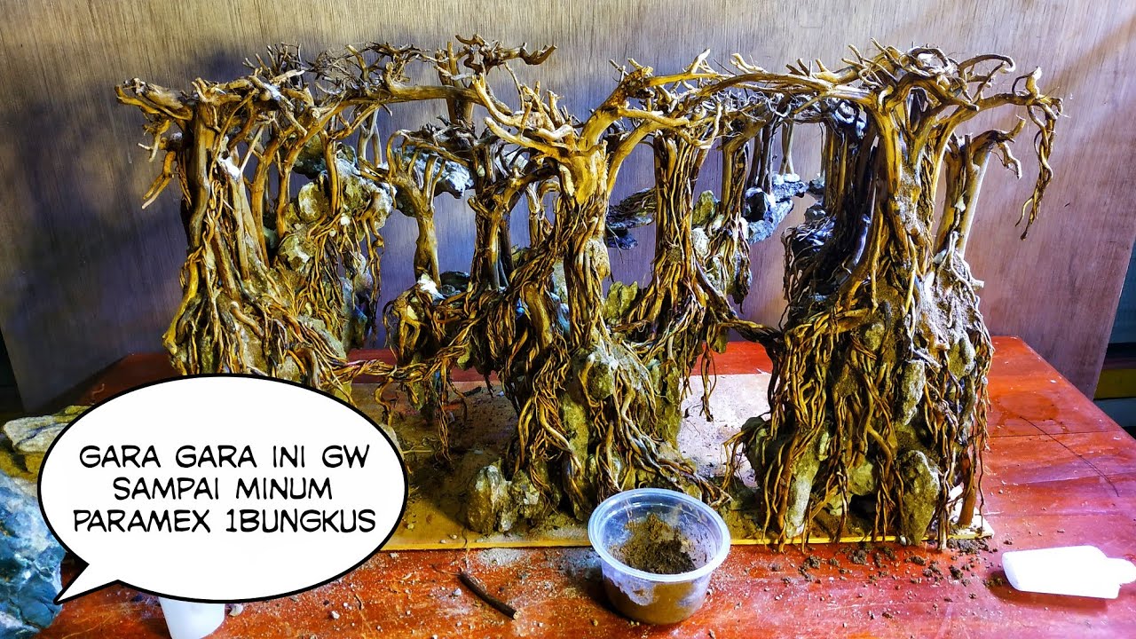 #123 Cara Membuat pohon angker untuk aquascape ukuran 60cm