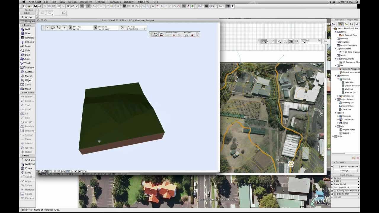 ArchiCAD Tutorial: How to create and refine a terrain - Part 1/2