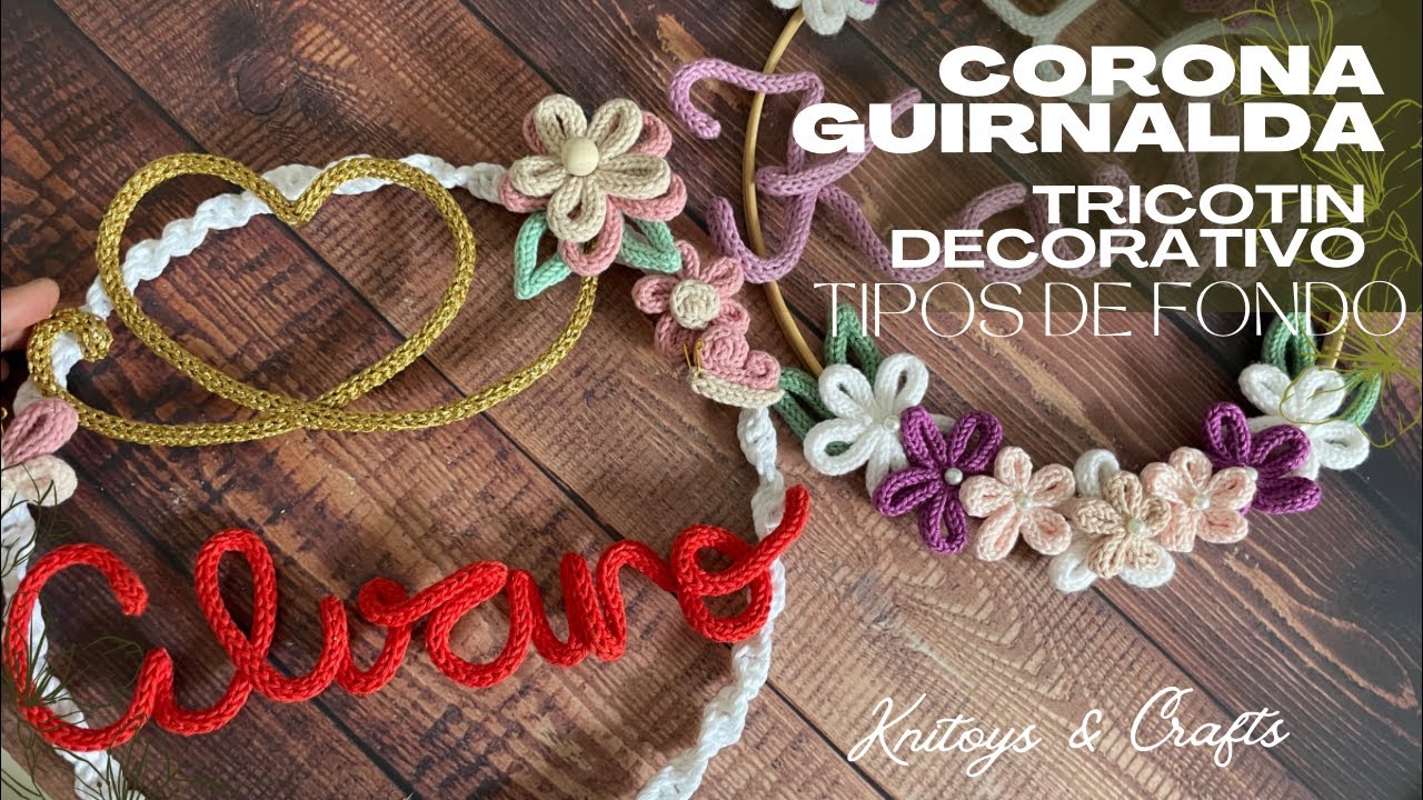 PRECIOSOS DETALLES en TENDENCIA  para CORONAS GUIRNALDA con TRICOTIN