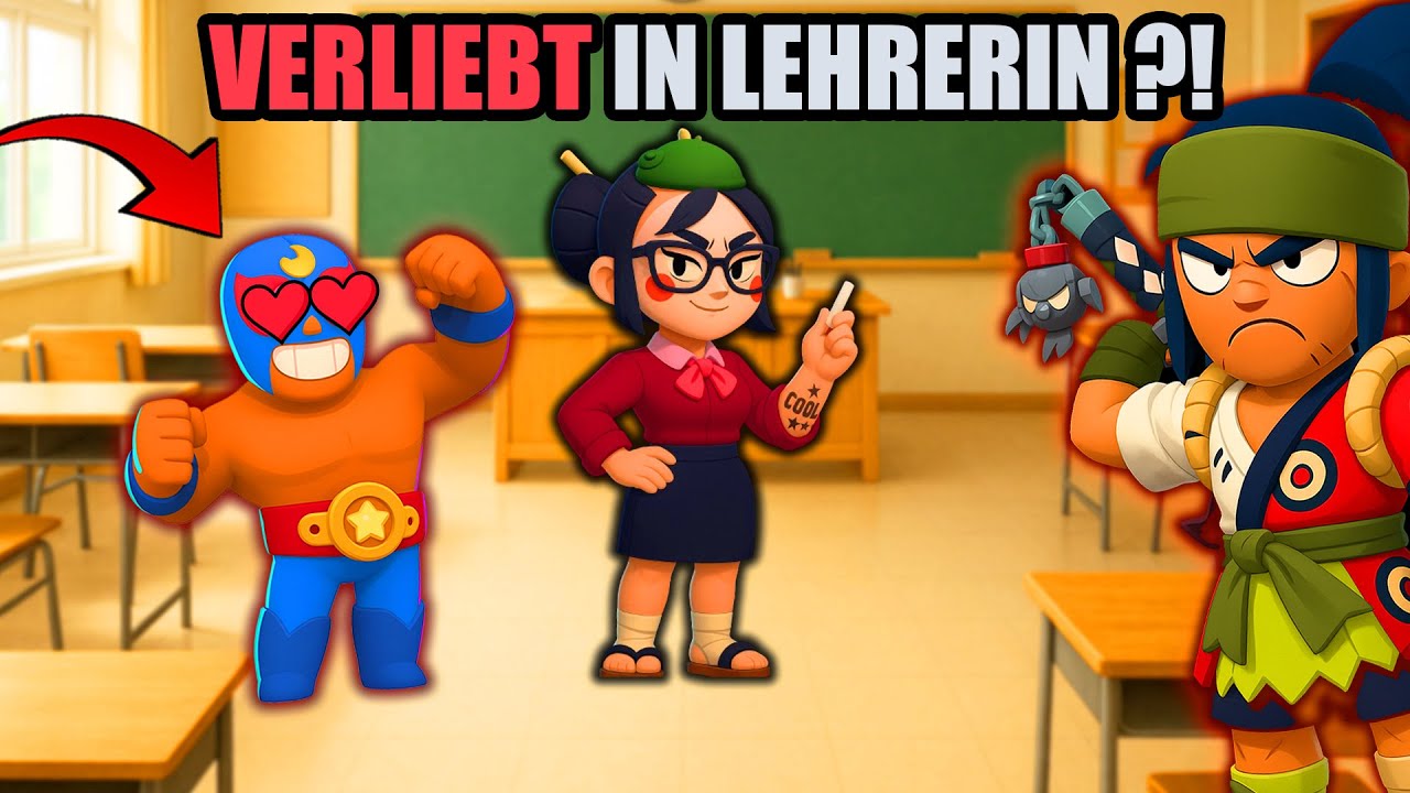Brawl Stars Schule -  El Primo VERLIEBT sich in KAZE?!❤️😱