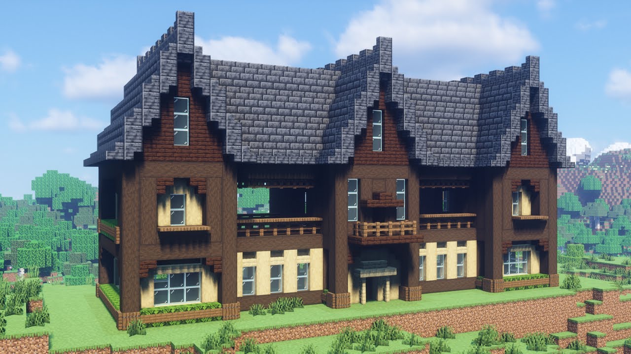 Simple Dark Oak House | Minecraft Tutorial |
