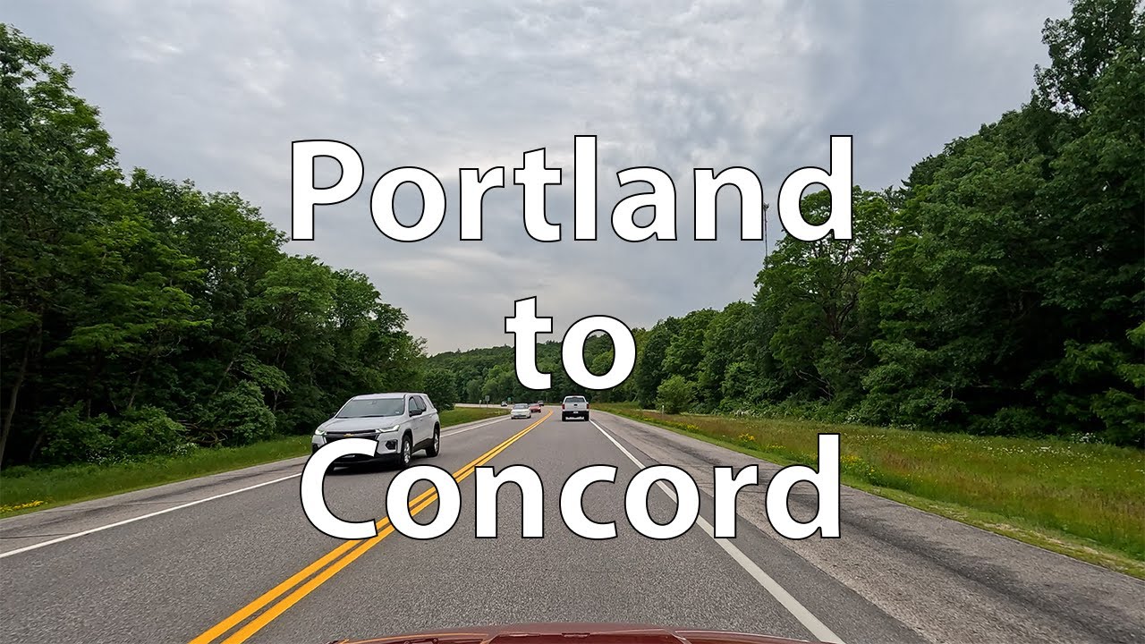 [4K] Driving from Portland to Concord (US)
