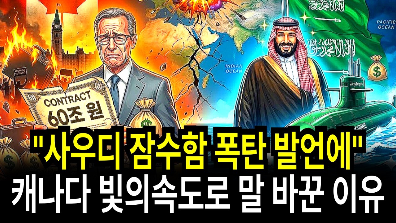 60조 캐나다 잠수함 폭탄 터졌다? 사우디가 내민 'K-연합군' 카드에 캐나다가 다급해진 진짜 이유
