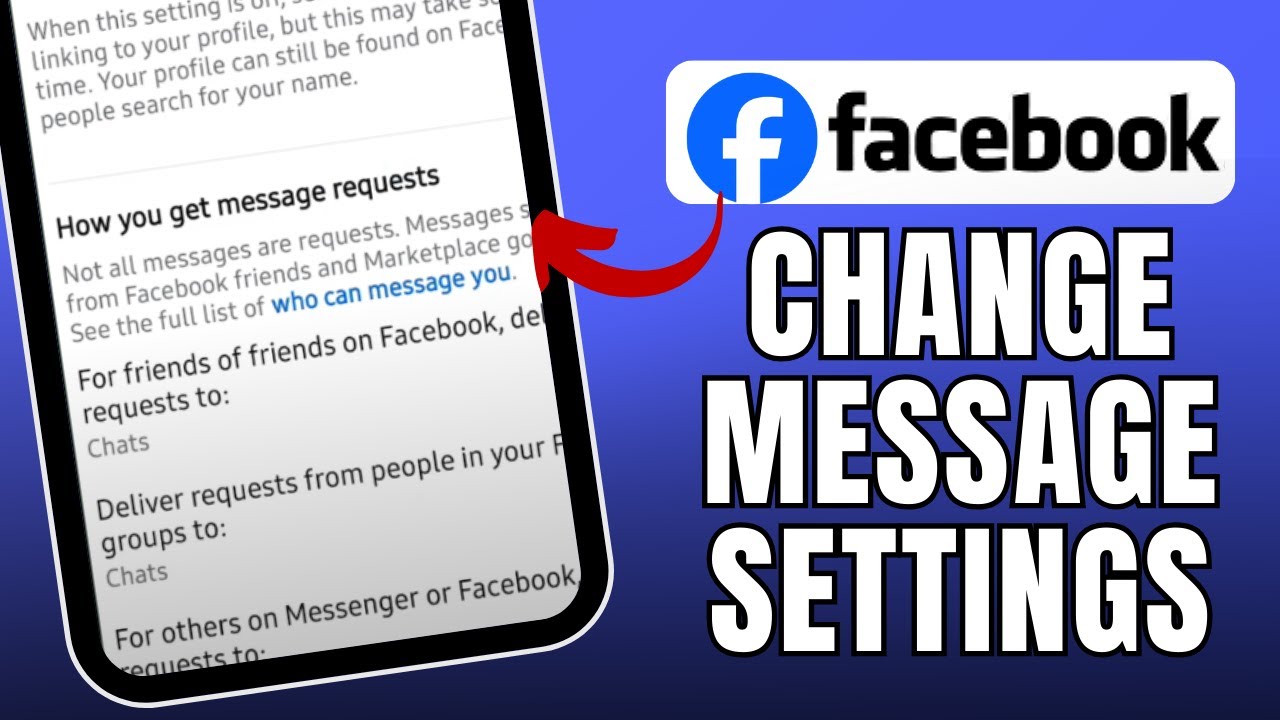 How to Change Facebook Message Settings | Change Who Can DM You On Facebook
