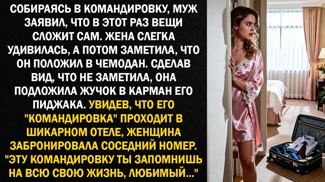 Собираясь в командировку, муж заявил, что в этот раз вещи сложит сам. Жена удивилась, но заметила...
