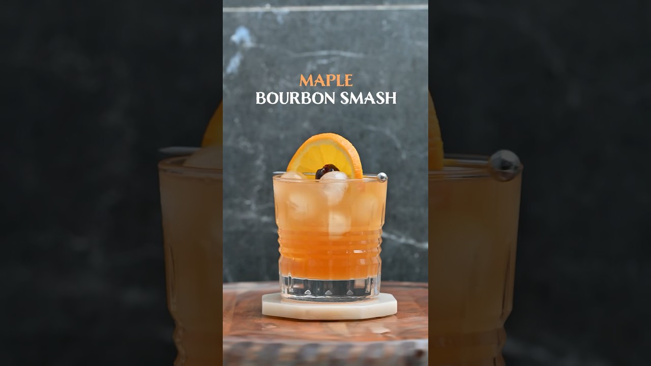 Maple Bourbon Smash 🥃 #bar #cocktail time #cocktail #cocktailbar #bourbon #smash #2024