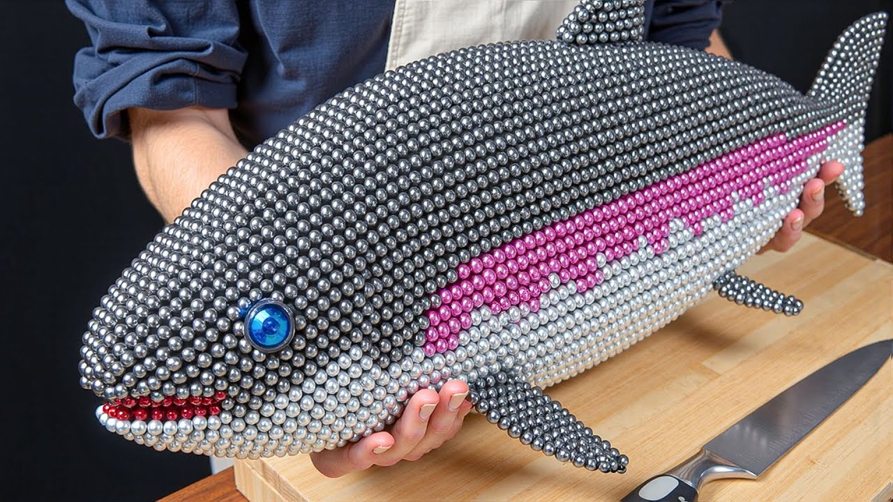MAGNET SHARK Catch & Cook IRL! Satisfying ASMR Stop Motion