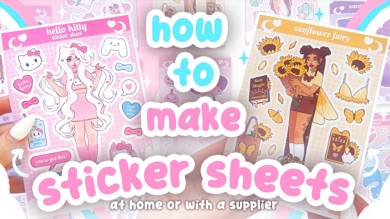 create custom sticker sheets for your art business! ♡ step-by-step tutorial!