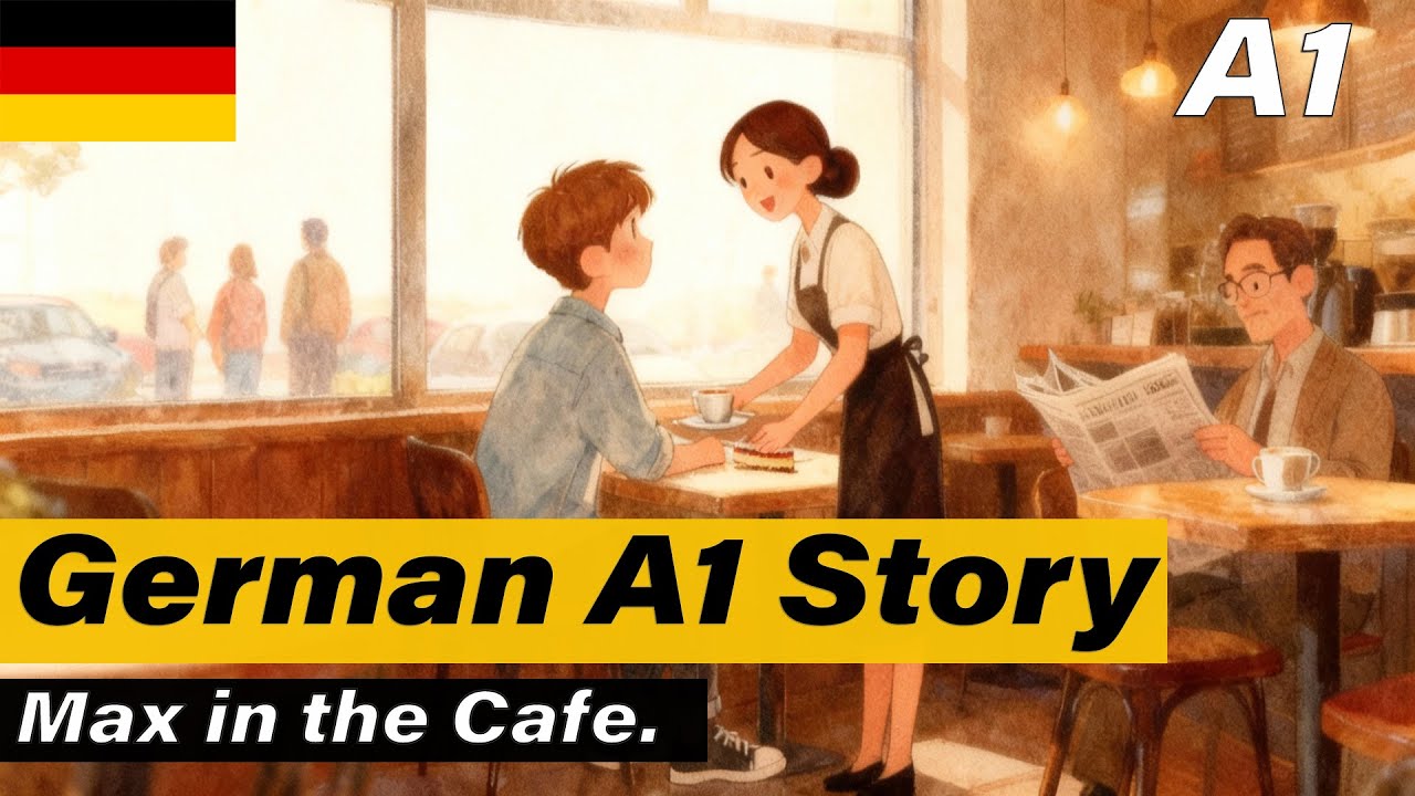 Learn German A1 | Easy German Story | Max In the Cafe |