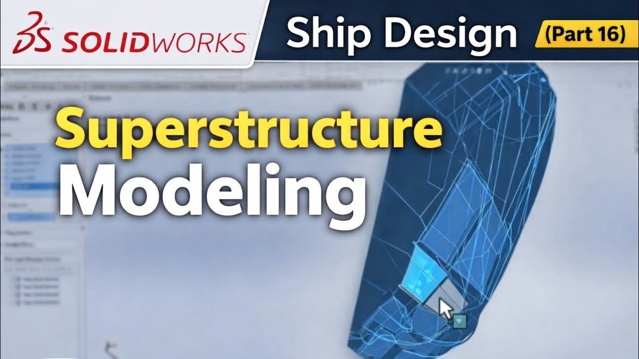 Проектирование кораблей в SolidWorks | Моделирование надстройки (Часть 16) | Профессиональный уро...