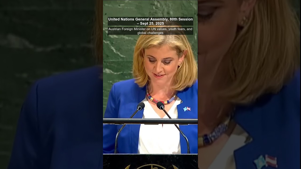 Austrian Foreign Minister: UN Values, Youth Fears, and the Global Reality Gap
