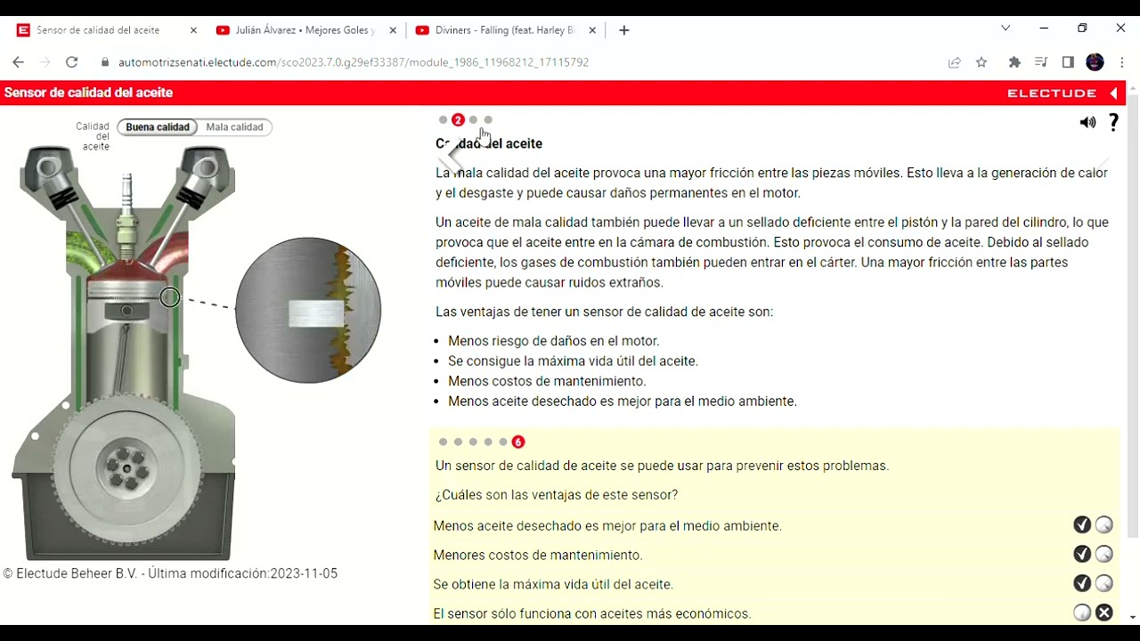 Sensor de calidad del aceite electude