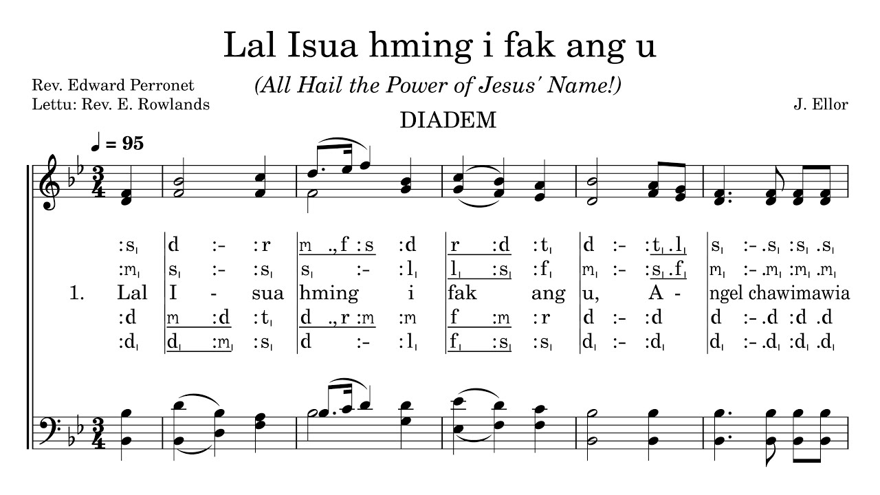 KHB 52 | Lal Isua Hming i Fak ang u (All Hail the Power of Jesus' Name!) | DIADEM | A Capella
