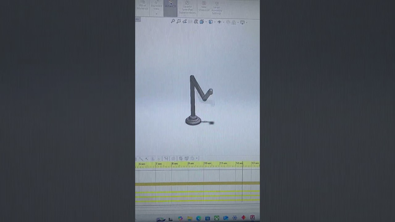 Chaos theory pendulum. #solidworks  #computeraideddesign #cad #simulation